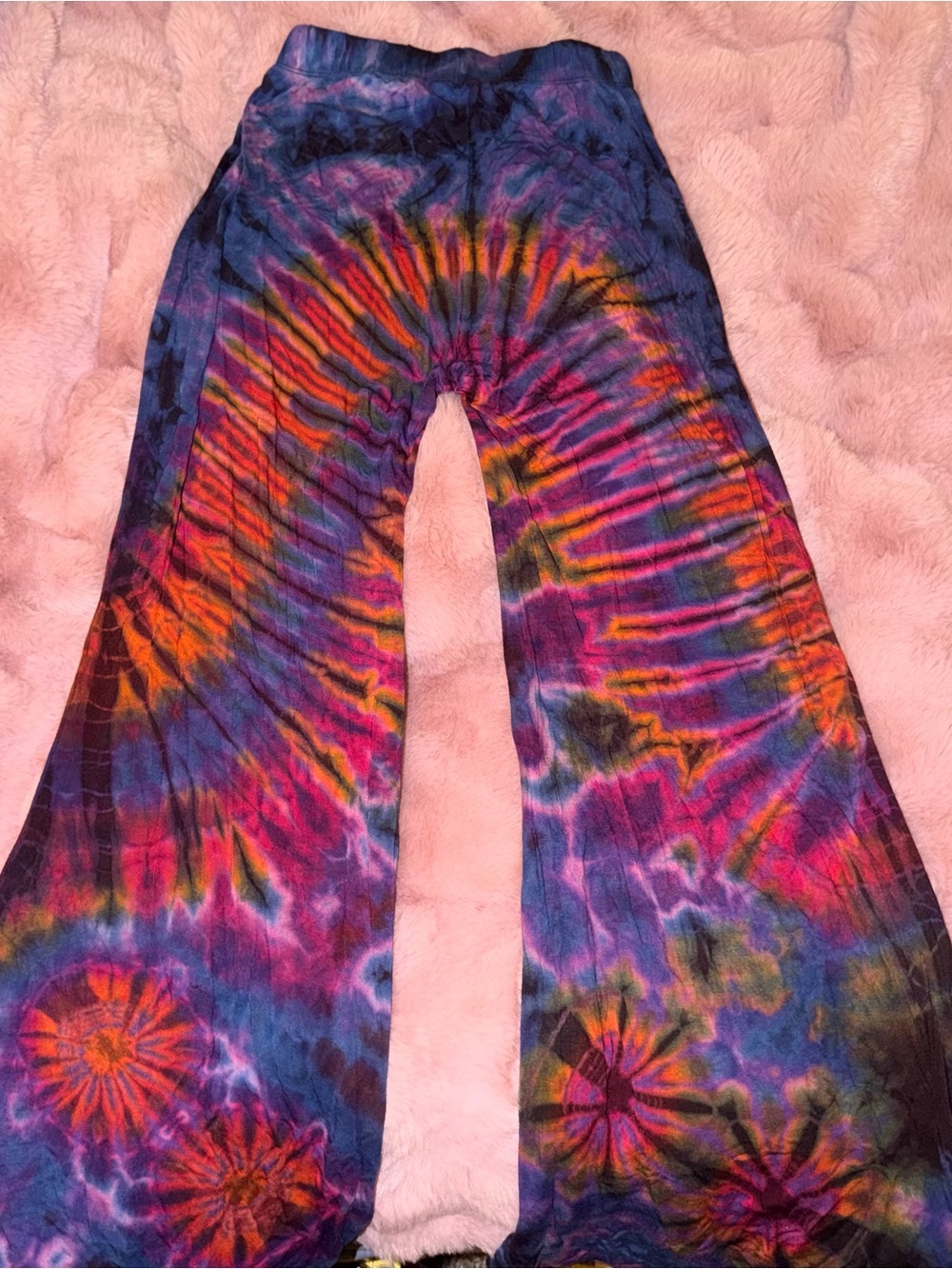 Women's Tie-Dye Bell Bottom Leggings - Multicolor